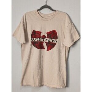 Fashion Nova Wu-Tang Graphic Tee. Tan With Red Logo. Men Size Medium.